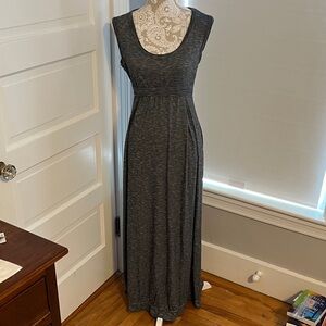 Size S Sleeveless Gray Maxi Dress - Scoop Neck